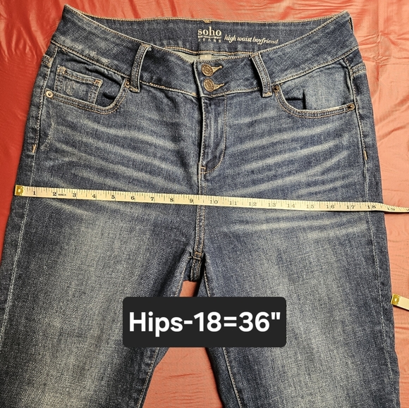 Soho High Waist Boyfriend Ankle/Crop w/Matching Belt sz6 w/Stretch E.U.C - Picture 8 of 8